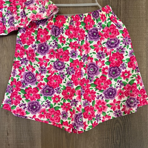 Deadstock NWT Vtg. Girls Floral 2-piece Set 100% Cotton - Picture 5 of 6